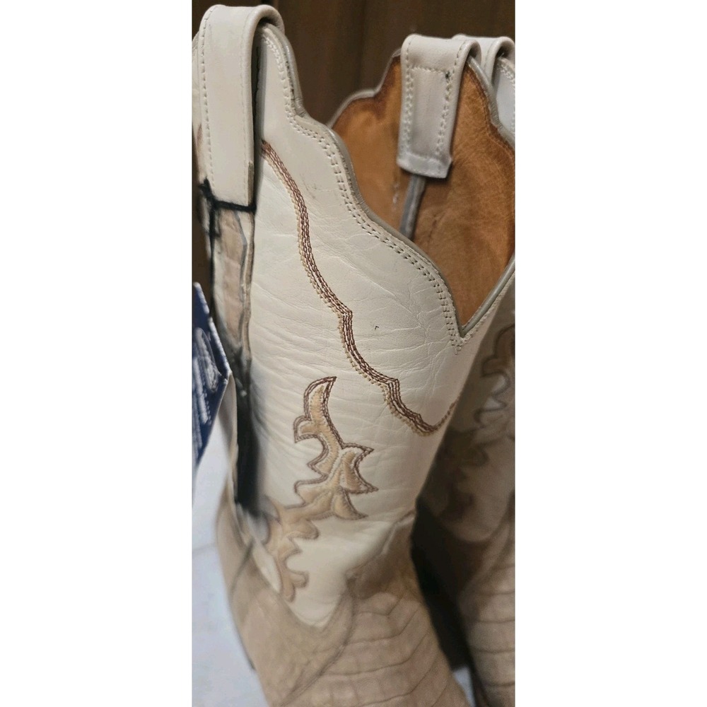 NWT Lucchese Womens Tan Boots SZ 7 Sable Belly Calf Wheat Goat Leather RTL $850 - Picture 4 of 16